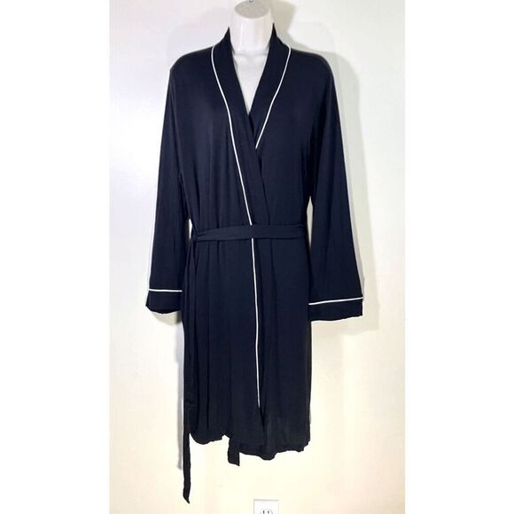 Alfani NWT size S Black/White trim short Robe - Picture 3 of 7